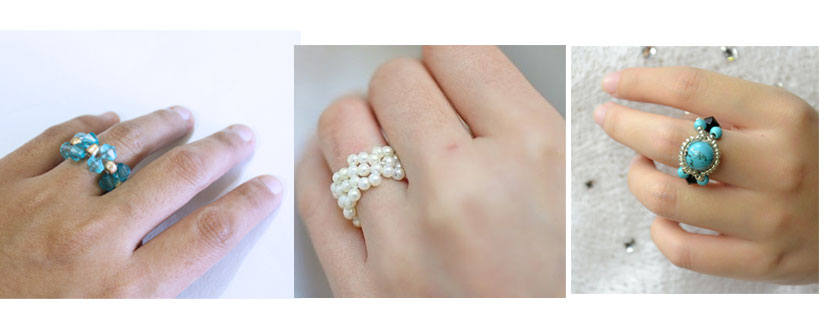 Beaded Fashion Rings