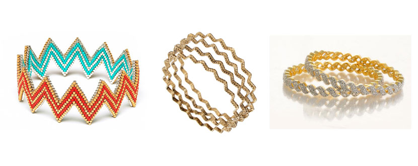 Zig-zag bangle