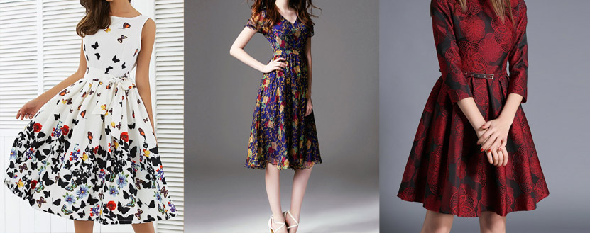 Knee length Printed Dress