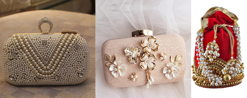 NUZYZ Women Rose Flower Pattern Faux Silk Handbag Bridal Clutch Bag for  Wedding Evening Party - Walmart.com